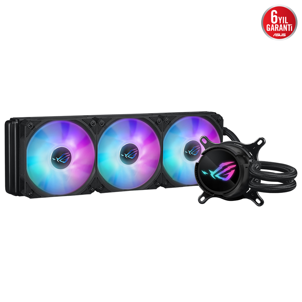 ASUS ROG STRIX LC III 360 ARGB AURA SYNC RGB FAN 360MM LGA1700/AM4 SOKET SIVI SOĞUTMA