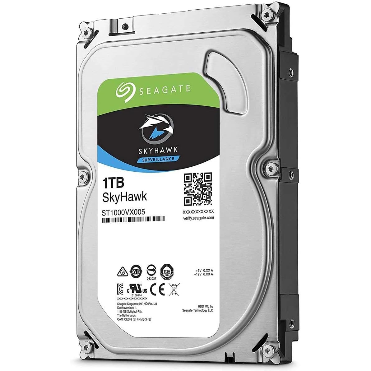 SEAGATE SKYHAWK 1TB 5900RPM 64MB SATA3 ST1000VX005 7/24 HDD