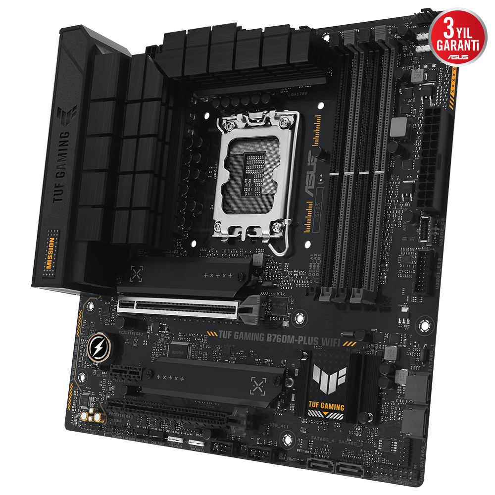 ASUS TUF GAMING B760M-PLUS WIFI 4xDDR5 HDMI/DP 2xM.2 GLAN/WIFI6/BT 1700P ANAKART