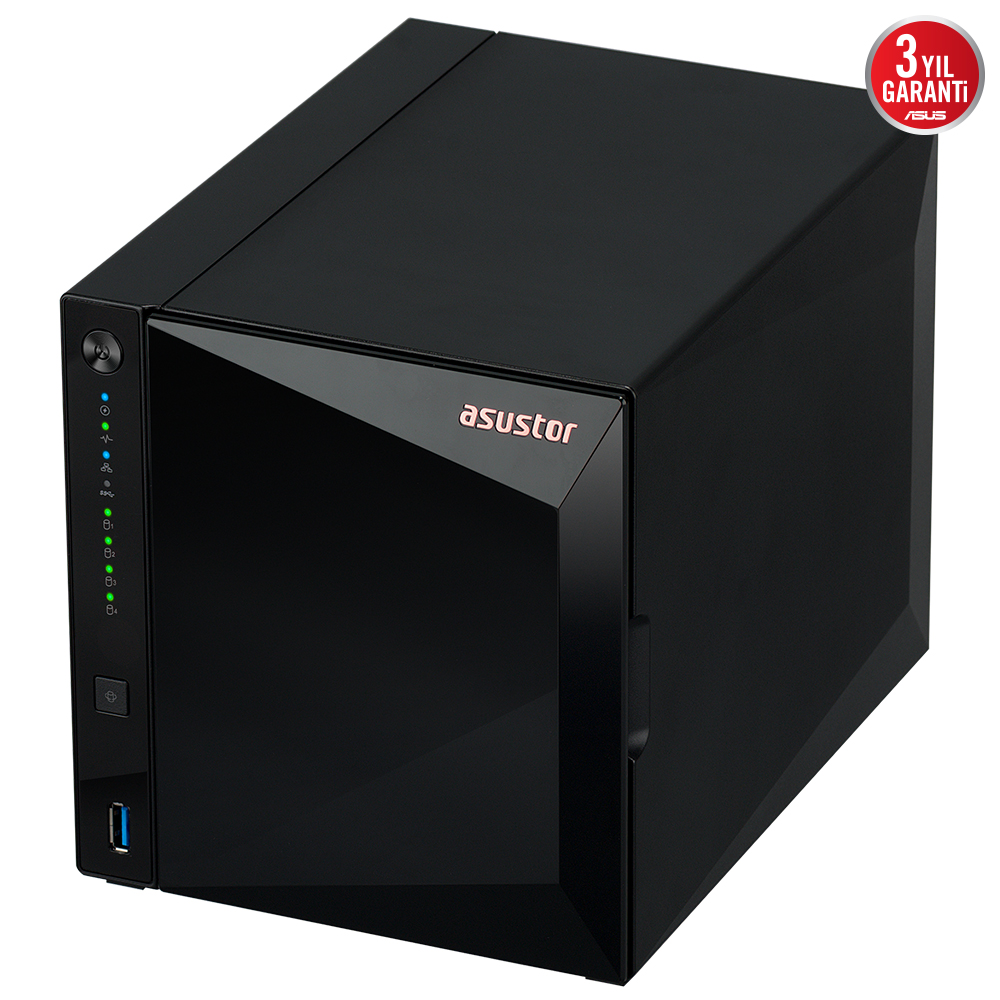 ASUSTOR AS3304T V2 2GB 4 BAY 2.5GB LAN DEPOLAMA ÜNİTESİ