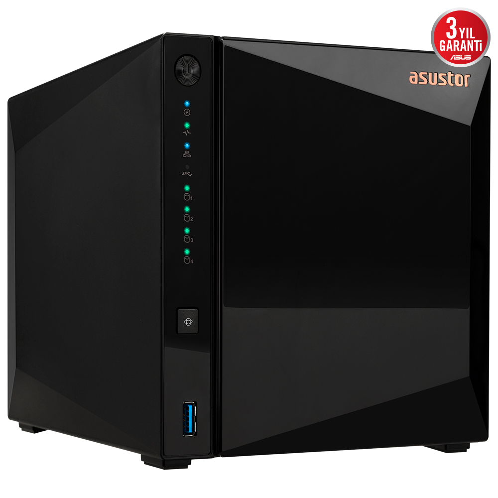 ASUSTOR AS3304T V2 2GB 4 BAY 2.5GB LAN DEPOLAMA ÜNİTESİ