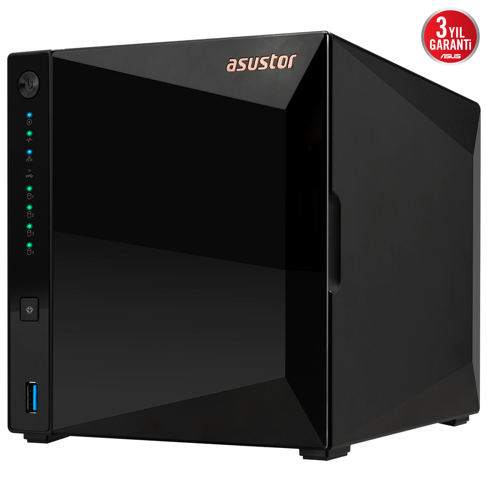 ASUSTOR AS3304T V2 2GB 4 BAY 2.5GB LAN DEPOLAMA ÜNİTESİ