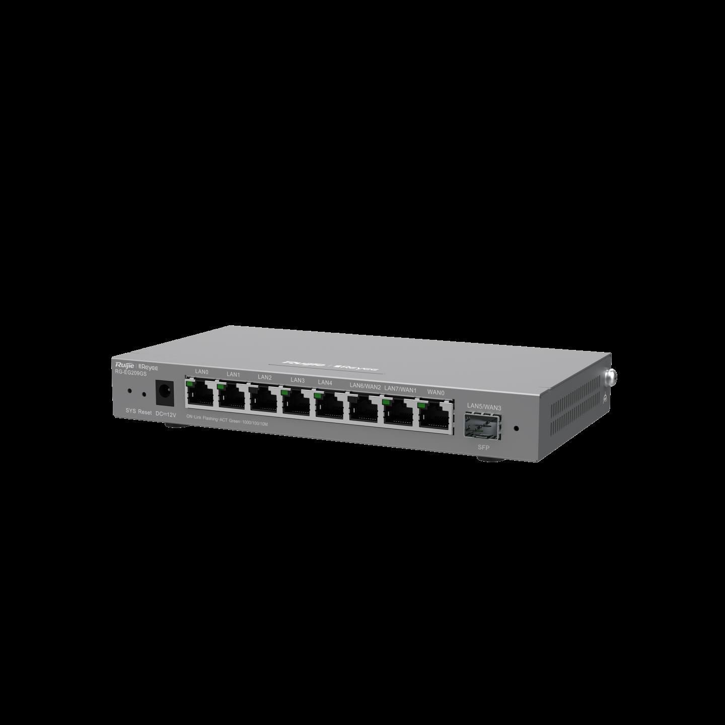 RUIJIE REYEE RG-EG209GS 8 PORT GİGABİT 10/100/1000 1xSFP YONETILEBILIR GATEWAY/ROUTER