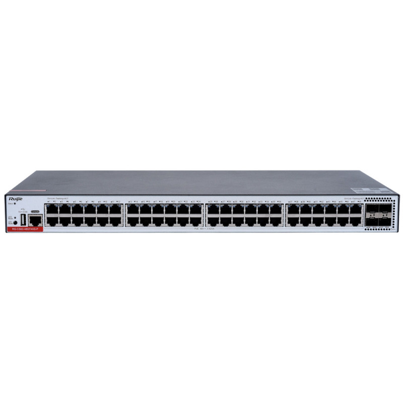 RUIJIE RG-CS83-48GT4XS-P 48 PORT 10/100/1000 48 PORT POE 4-PORT 1G/10G SFP+ 405W LAYER 3 YÖNETİLEBİLİR +CLOUD MANAGED  RACK MOUNT SWITCH