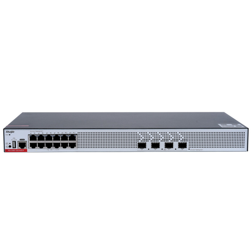 RUIJIE RG-CS83-12GT4XS-P 8 PORT 10/100/1000 8 PORT POE/POE+ 4-PORT 1G/10G SFP+ 370W LAYER 3 YÖNETİLEBİLİR +CLOUD MANAGED RACK MOUNT SWI