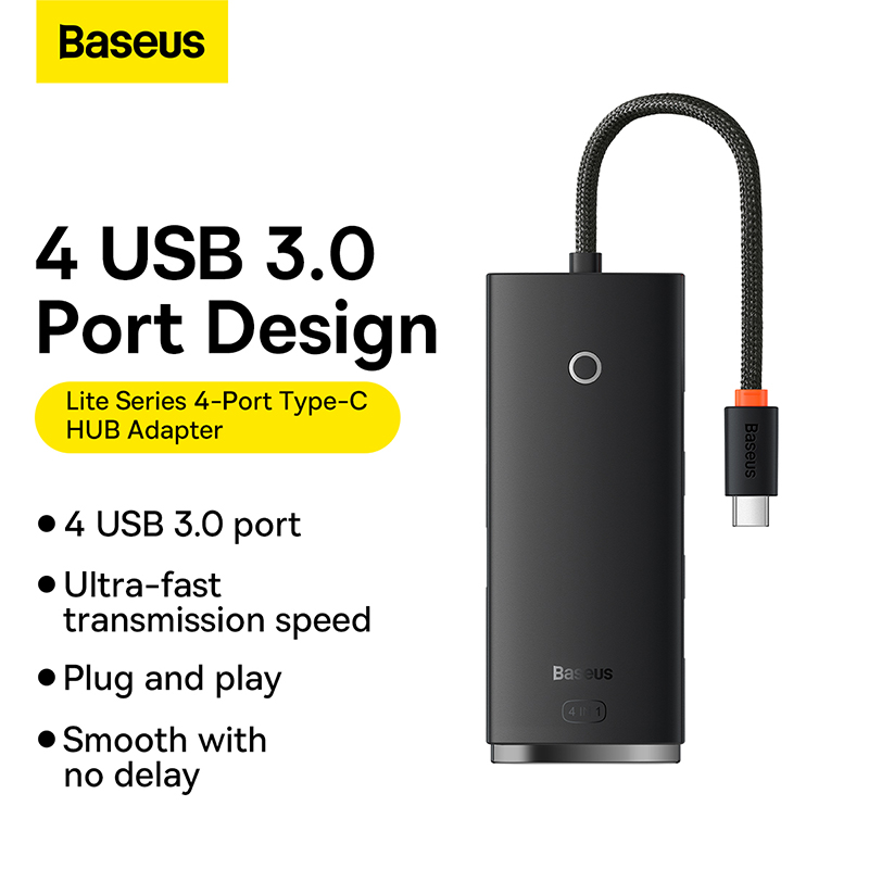 BASEUS WKQX030301 TYPE-C TO USB 3.0*4 ÇEVİRİCİ HUB