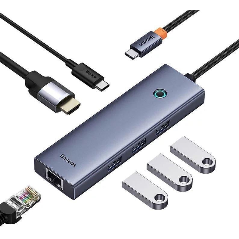 BASEUS B00052807813-00 TYPE-C TO 4K HDMI/USB 3.O+ 6IN1 ÇEVİRİCİ HUB