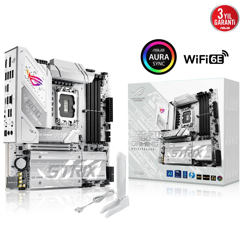 ASUS ROG STRIX B860-G GAMING WIFI 4x DDR5 DP/HDMI 4x M.2 1x 2.5GLAN/WIFI7/BT USB3.2 1851P ANAKART