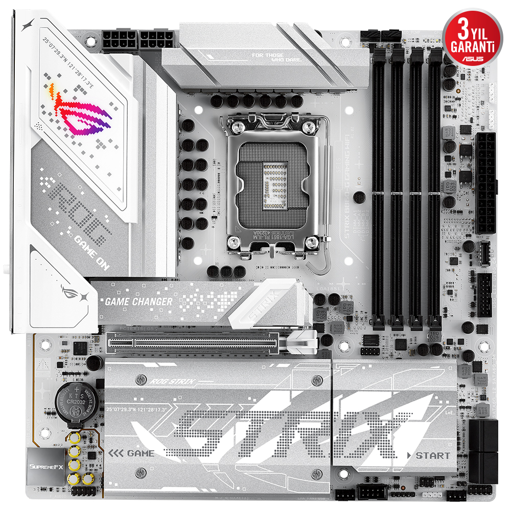 ASUS ROG STRIX B860-G GAMING WIFI 4x DDR5 DP/HDMI 4x M.2 1x 2.5GLAN/WIFI7/BT USB3.2 1851P ANAKART