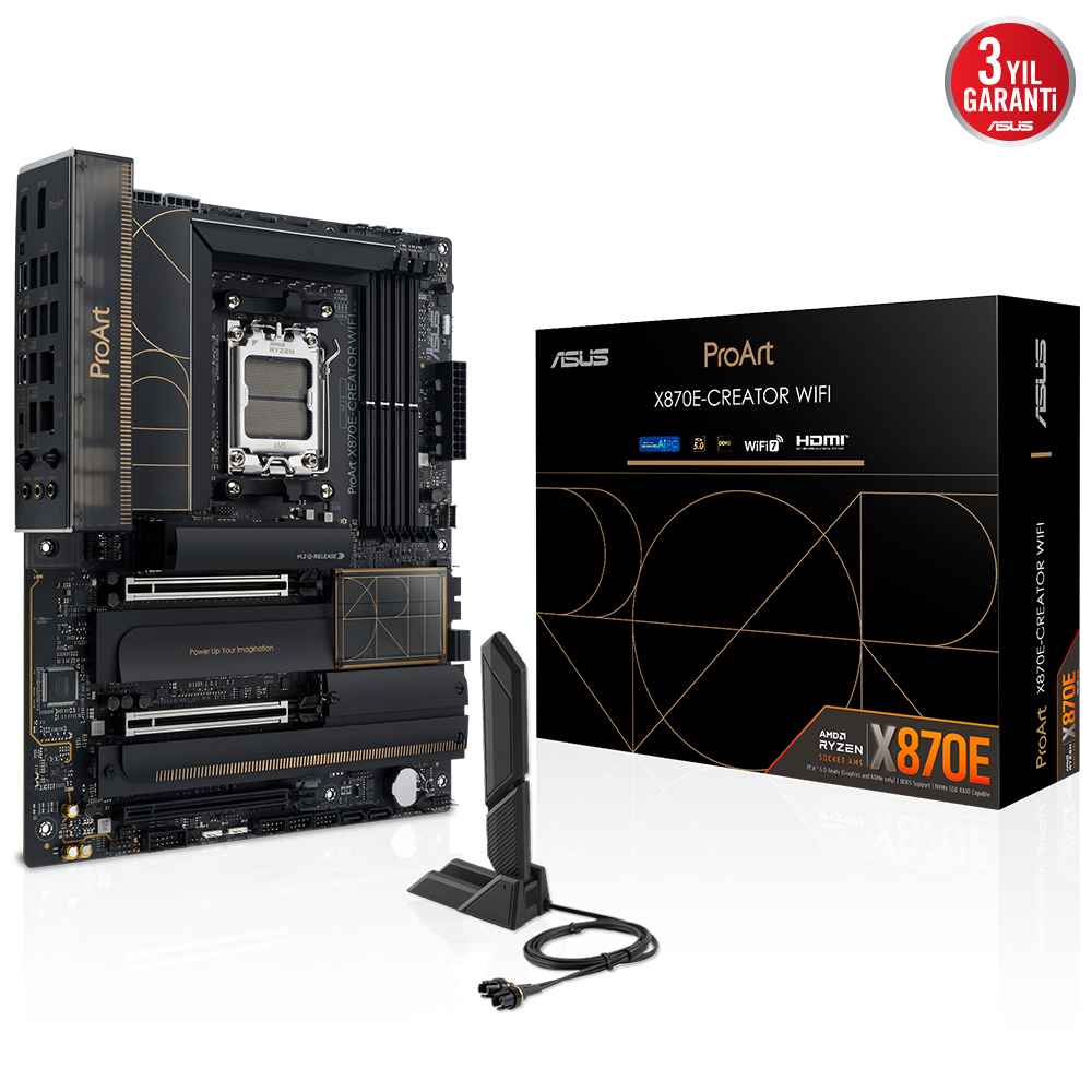 ASUS PROART X870E-CREATOR WIFI 4xDDR5 HDMI 4xM.2 AM5 ANAKART