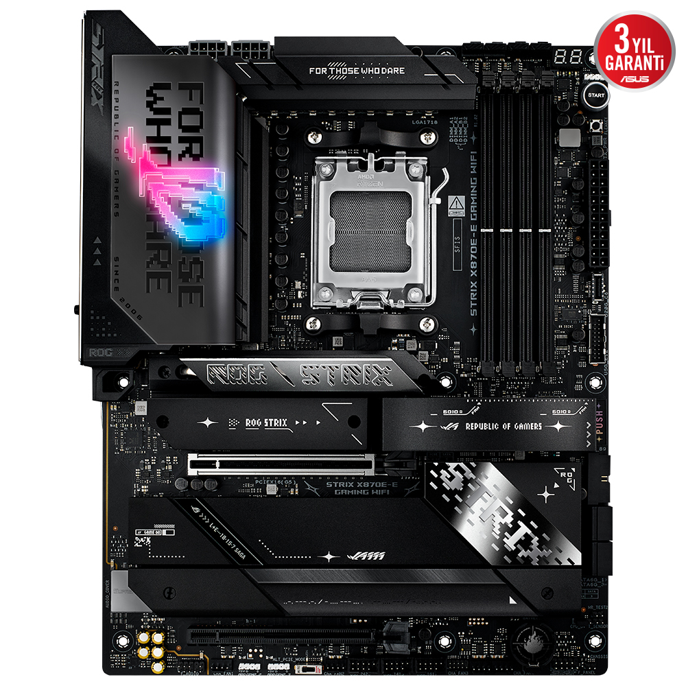 ASUS ROG STRIX X870E-E GAMING WIFI 4xDDR5 HDMI 5xM.2 AM5 ANAKART