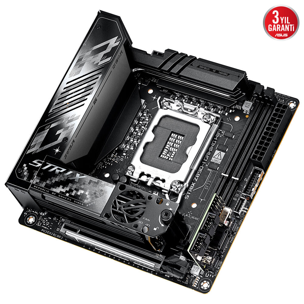 ASUS ROG STRIX Z890-I GAMING WIFI 4x DDR5 DP/HDMI 2x M.2 1x 2.5GLAN/WIFI7/BT USB3.2 1851P ANAKART