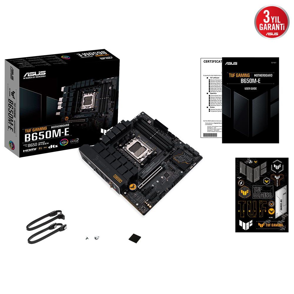 ASUS TUF GAMING B650M-E 4xDDR4 2x DP/HDMI 2xM.2 AM5 ANAKART