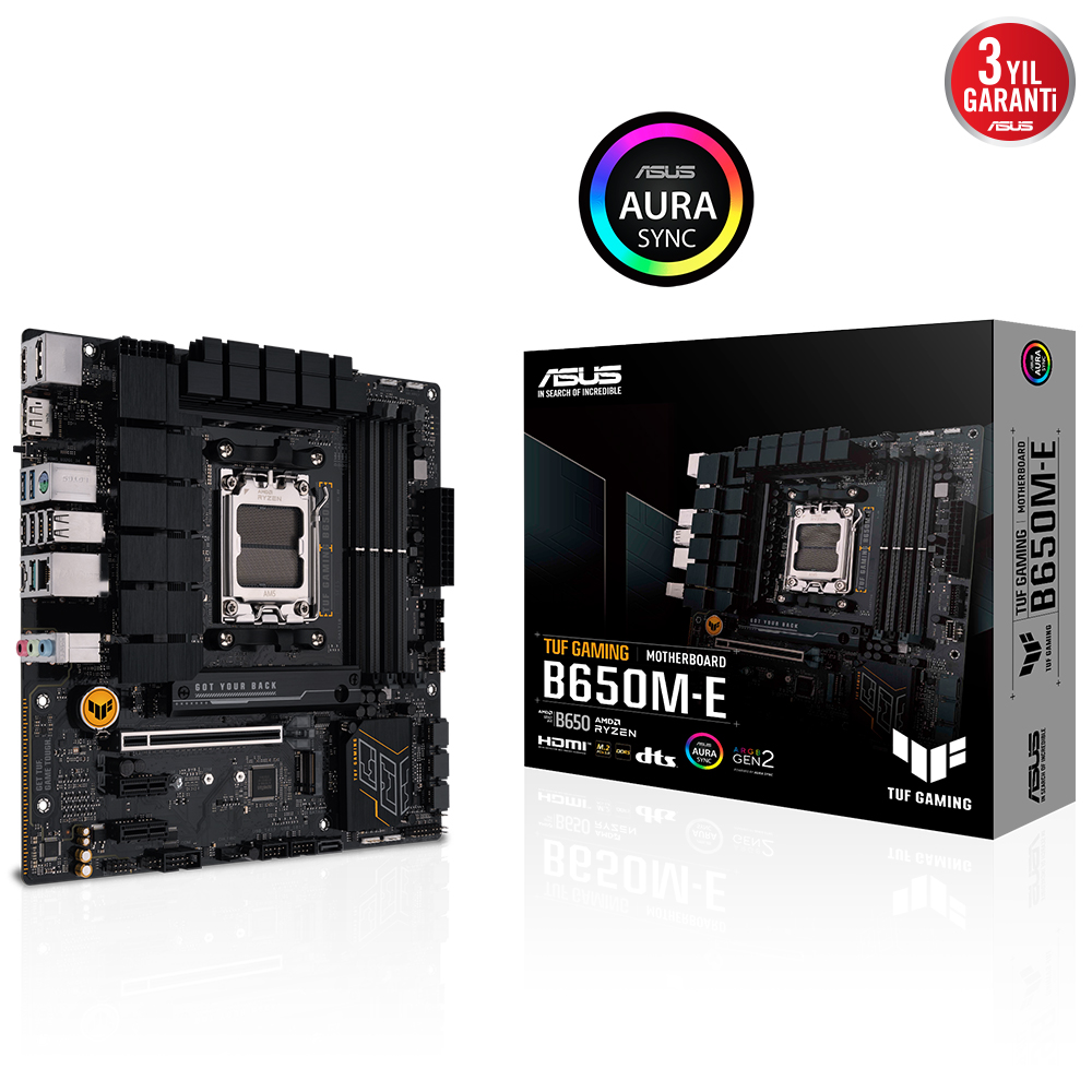 ASUS TUF GAMING B650M-E 4xDDR4 2x DP/HDMI 2xM.2 AM5 ANAKART