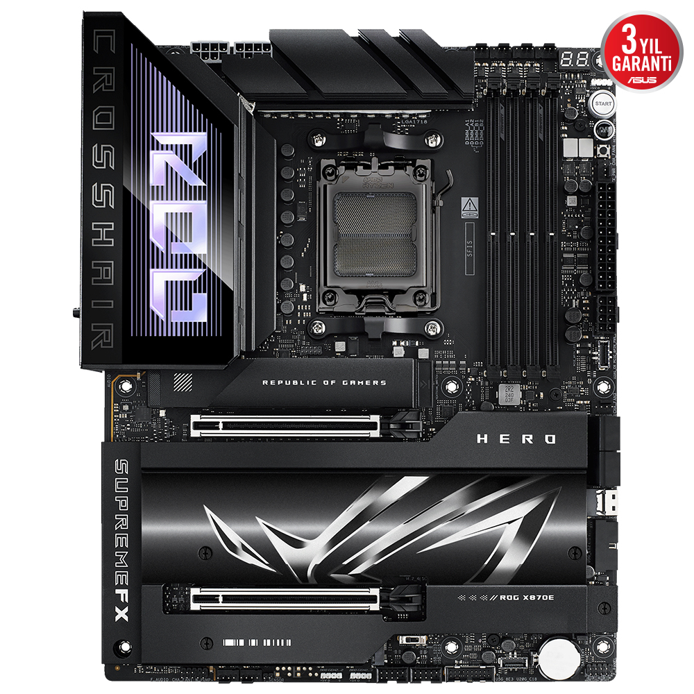 ASUS ROG CROSSHAIR X870E HERO 4xDDR5 HDMI 5xM.2 AM5 ANAKART