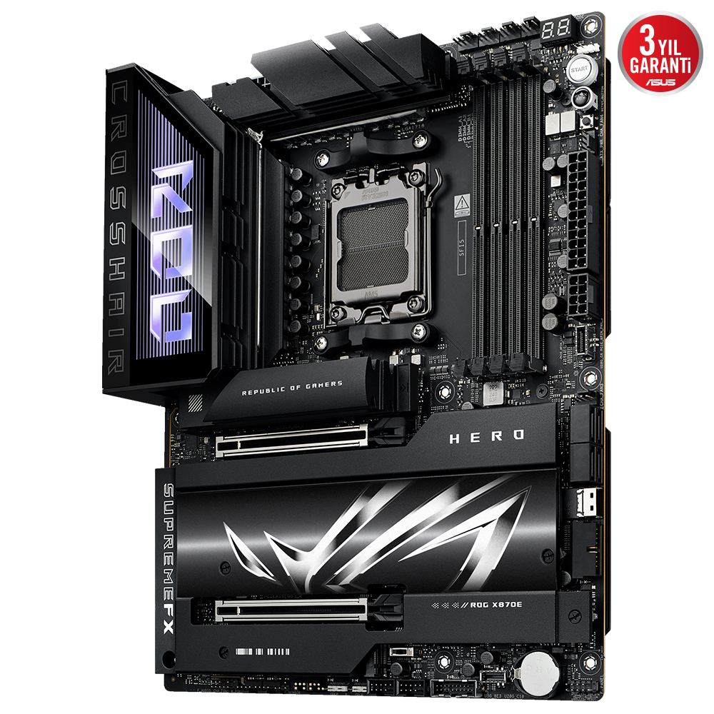 ASUS ROG CROSSHAIR X870E HERO 4xDDR5 HDMI 5xM.2 AM5 ANAKART