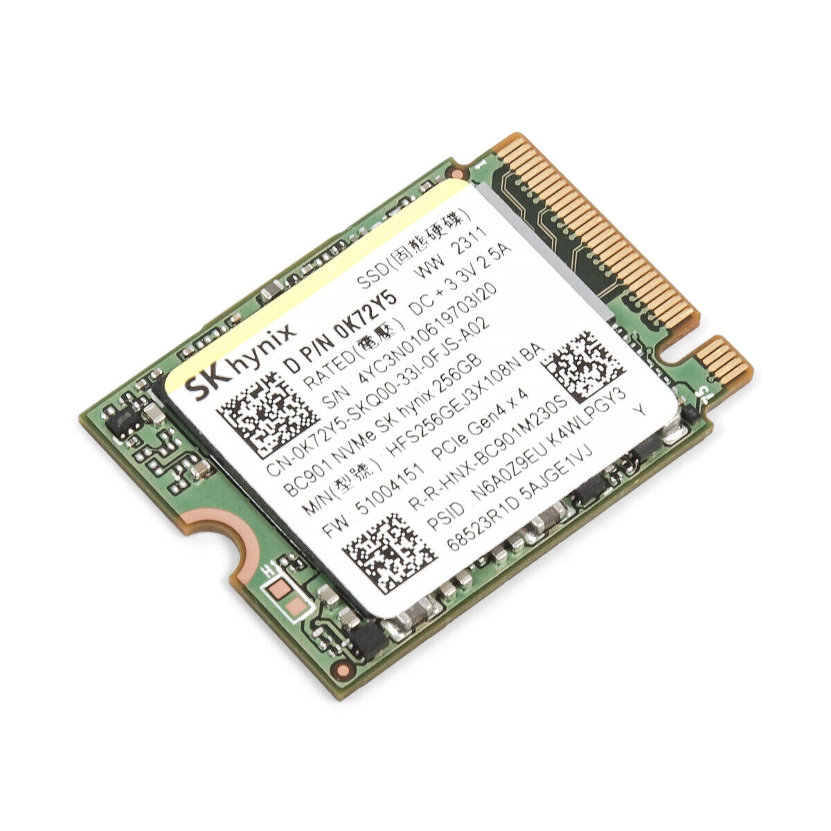 HYNIX 0K72Y5 256GB M.2 2230 PCI-E NVME SSD