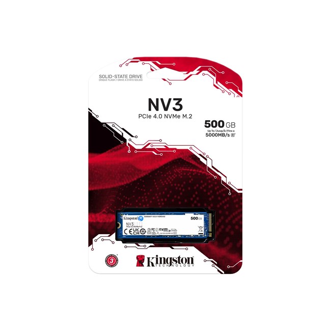 KINGSTON NV3 500GB 5000/3000MBs NVMe PCIe M.2 SSD SNV3S/500G