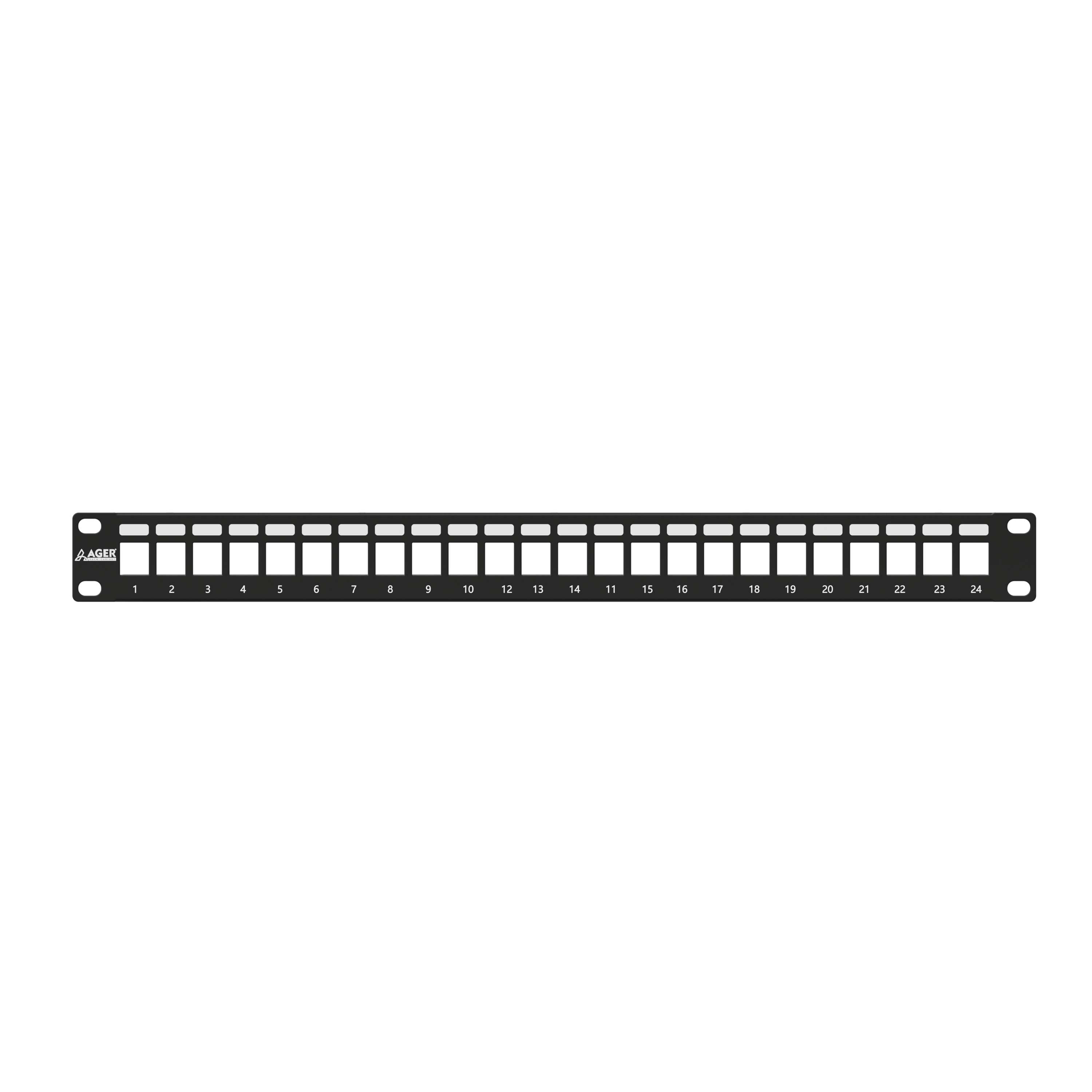 AGER AC-610-24 MODULER UTP/FTP CAT6/CAT6A 24 PORT BOŞ 1U ZIRHLI PATCH PANEL