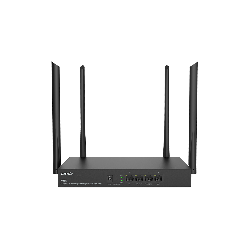 TENDA W18E AC1200 4 PORT GIGABIT 4 ANTEN DUALBAND HOTSPOT ROUTER