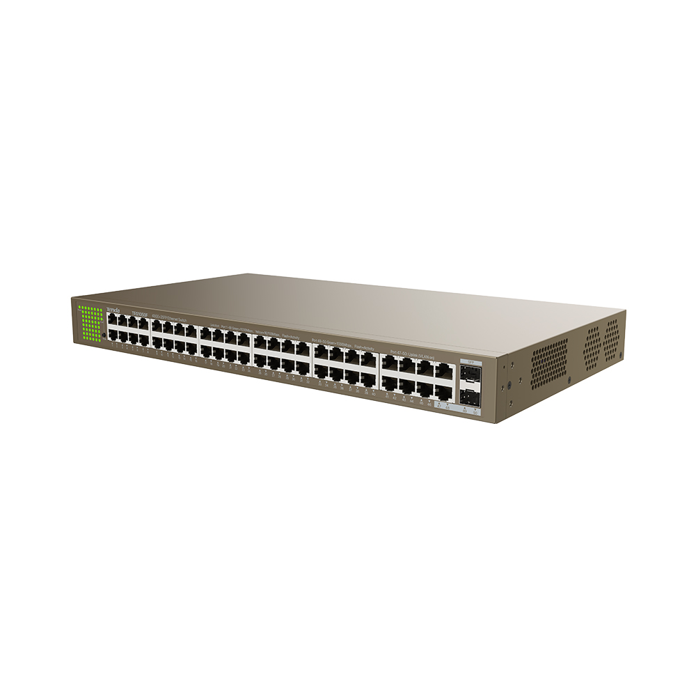 TENDA TEG1050F 48 PORT 10/100/1000 2 X SFP YONETILEMEZ RACK MOUNT SWITCH