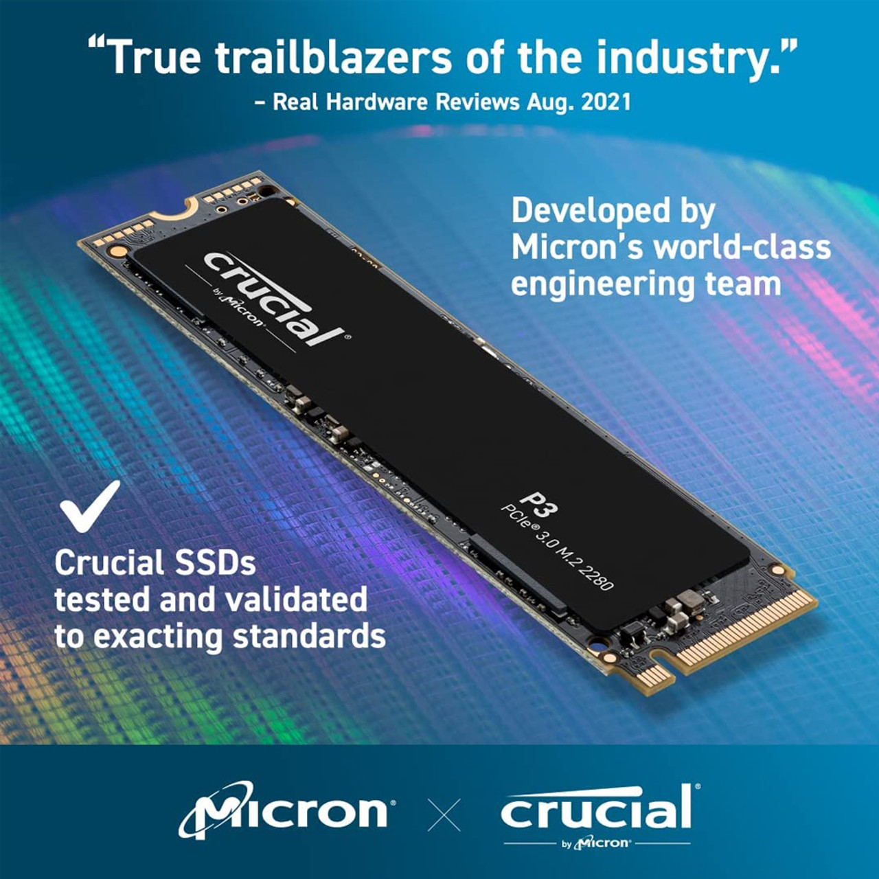 CRUCIAL P3 1TB 3500/3300MB/s M.2 2280 PCIe NVME SSD CT1000P3SSD8