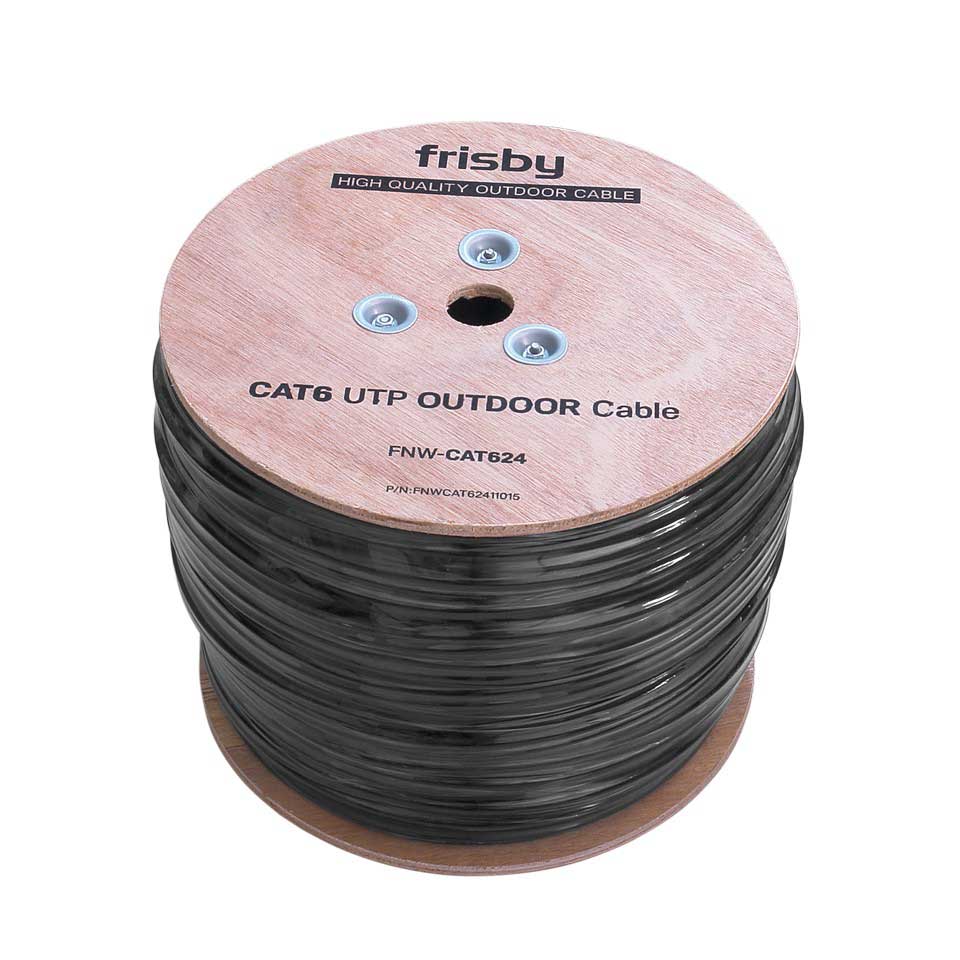 FRISBY FNW-CAT624 305 MT UTP CAT6 OUTDOOR NETWORK KABLO SIYAH 23AWG 0.58MM