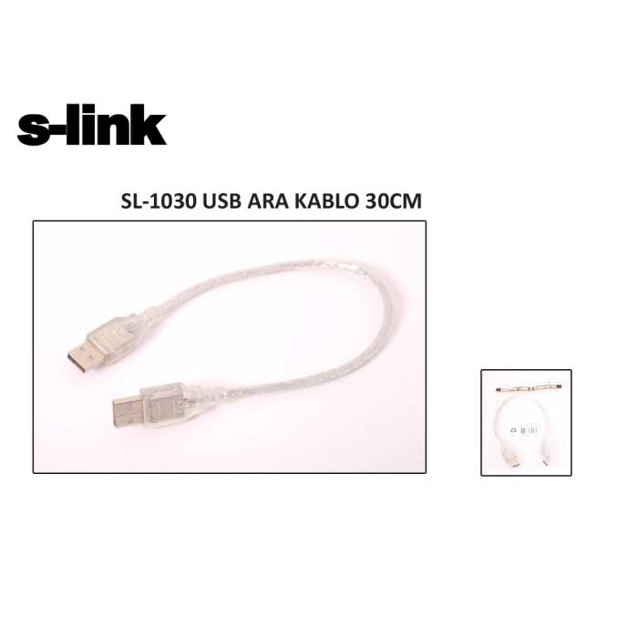 S-LINK SL-1030 USB2.0 30CM Am to Am KABLO