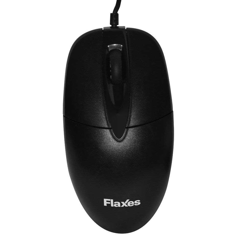 FLAXES FLX-819S USB 1000 DPI SİYAH MOUSE 1.3mt KABLO