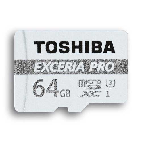 TOSHIBA EXERIA PRO 64GB MICRO SD CLASS10 95/80MB/s HAFIZA KARTI THN-M401S0640E2