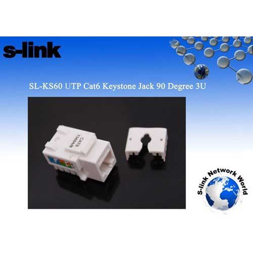 S-LINK SL-KS60 UTP CAT6 90 DERECE 3U KEYSTONE JACK