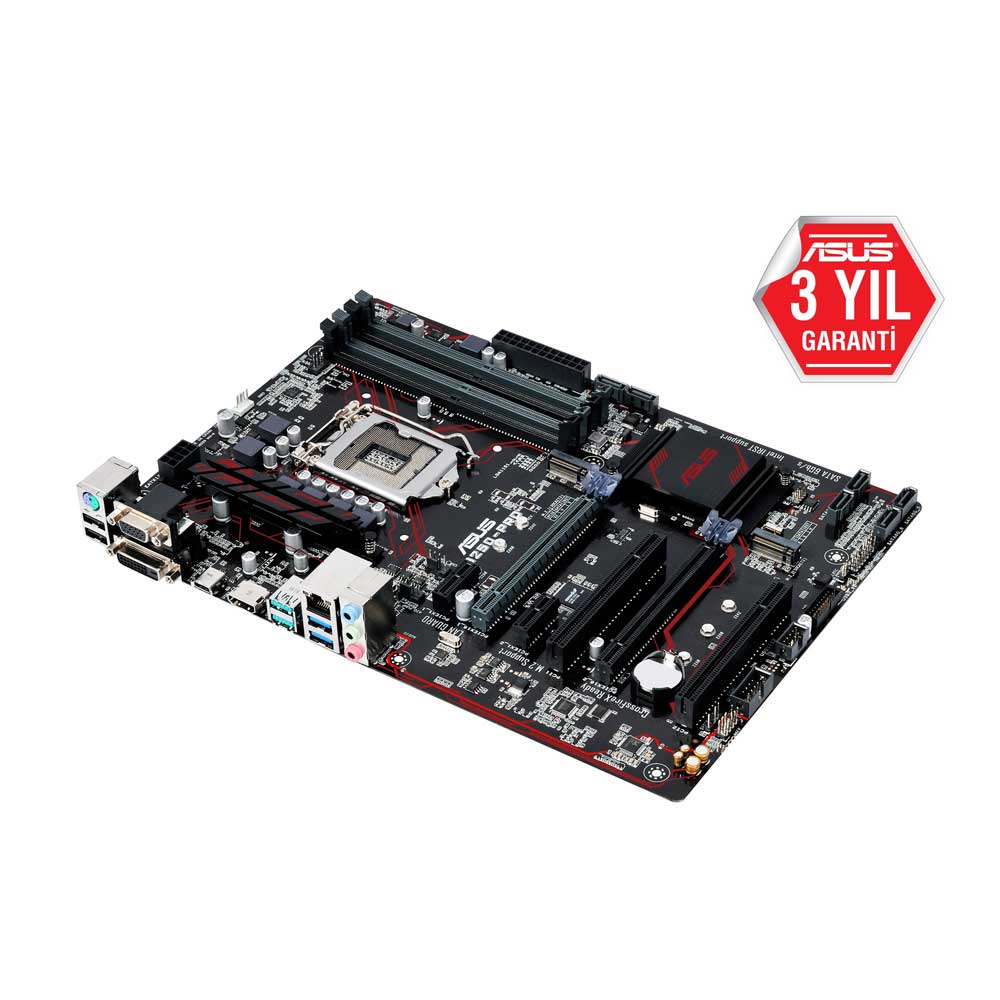 ASUS PRIME B250-PRO B250 4xDDR4 VGA+DVI+HDMI 1xGLAN USB 3.1 1151Pin ANAKART