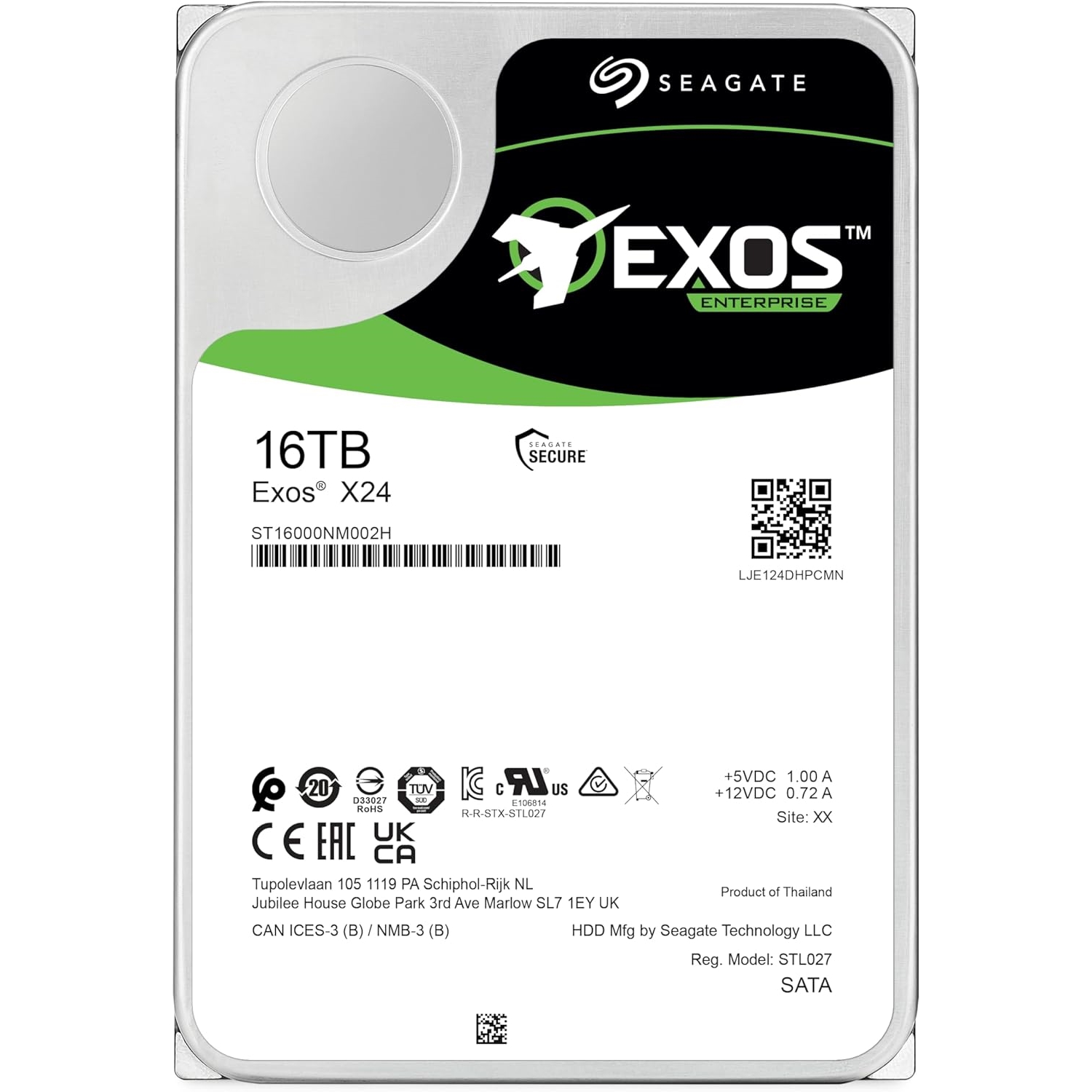 SEAGATE EXOS X24 16TB 7200RPM 512E SATA3 6Gbit/sn ST16000NM002H NAS HDD RESMİ DİSTİ GARANTİLİ  