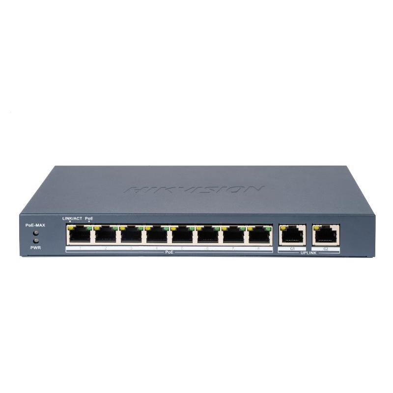 HIKVISION DS-3E0310P-E/M 10/100 8 PORT POE 2 PORT GIGABIT UPLINK FAST ETHERNET SWITCH