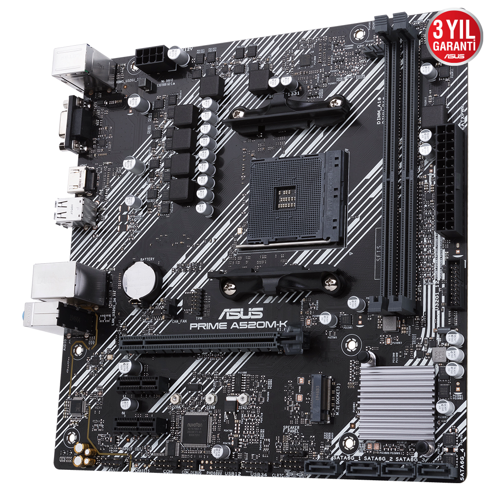 ASUS PRIME A520M-K 2xDDR4 VGA+HDMI 1xM2 AM4 ANAKART