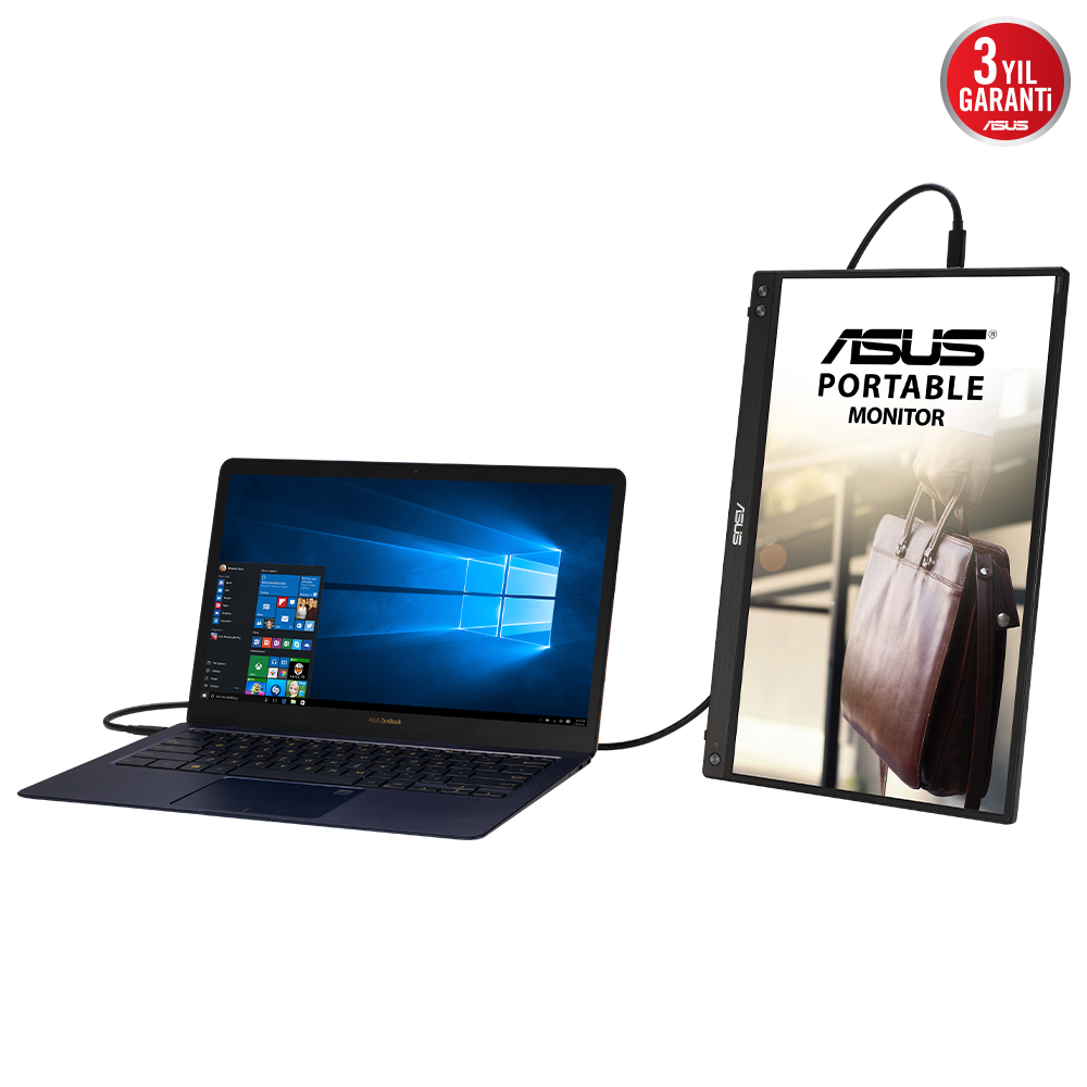 ASUS ZENSCREEN MB16ACV 15.6" 5MS 1920x1080 USB TYPE-C TAŞINABİLİR LED MONITOR