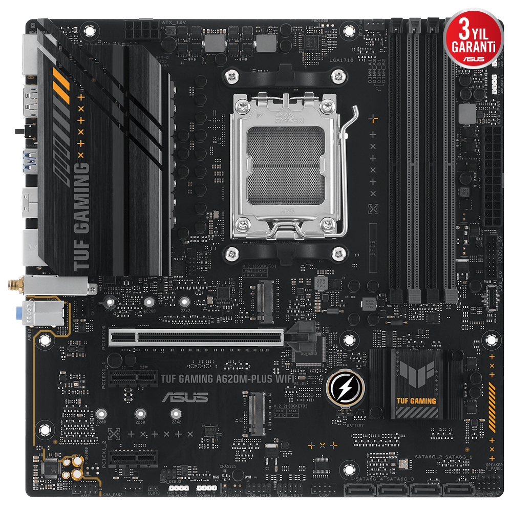 ASUS TUF GAMING A620M-PLUS WIFI 4xDDR5 2xDP/1xHDMI 2xM.2 AM5 ANAKART