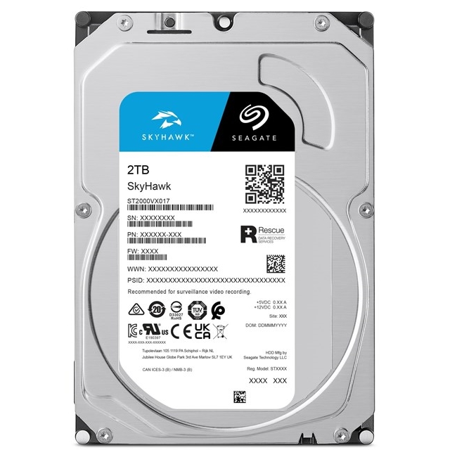 SEAGATE SKYHAWK 2TB 5900RPM 256MB SATA3 ST2000VX017 7/24 HDD RESMİ DİSTİ GARANTİLİ