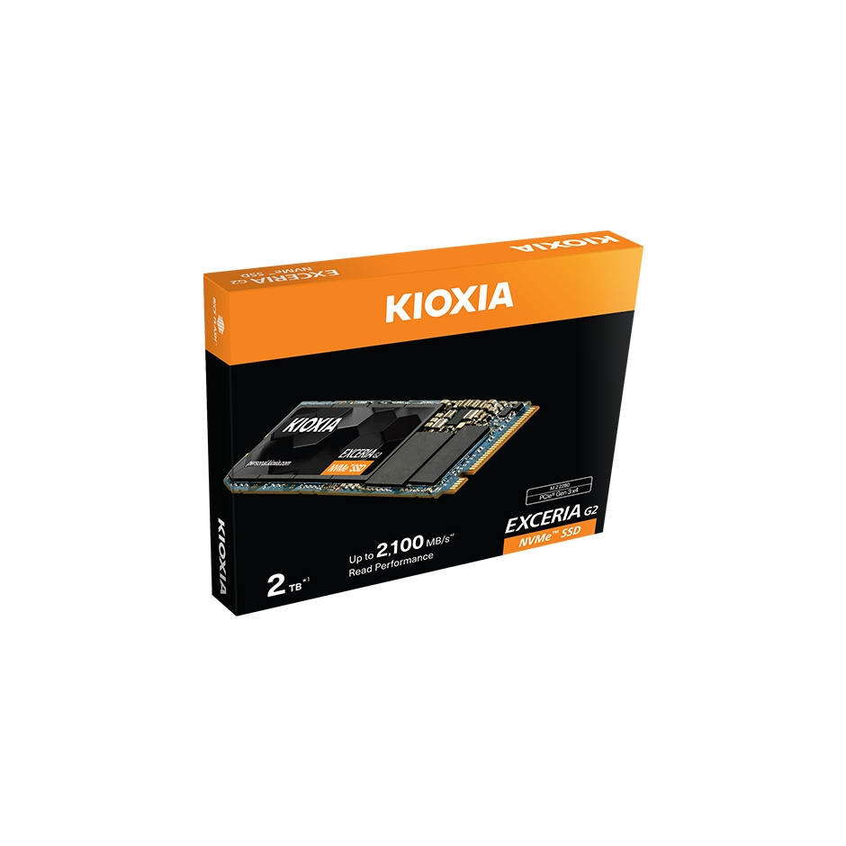 KIOXIA EXERIA G2 500GB 2100/1700/MB/s M.2 PCIe 3.0 NVME SSD LRC20Z500GG8