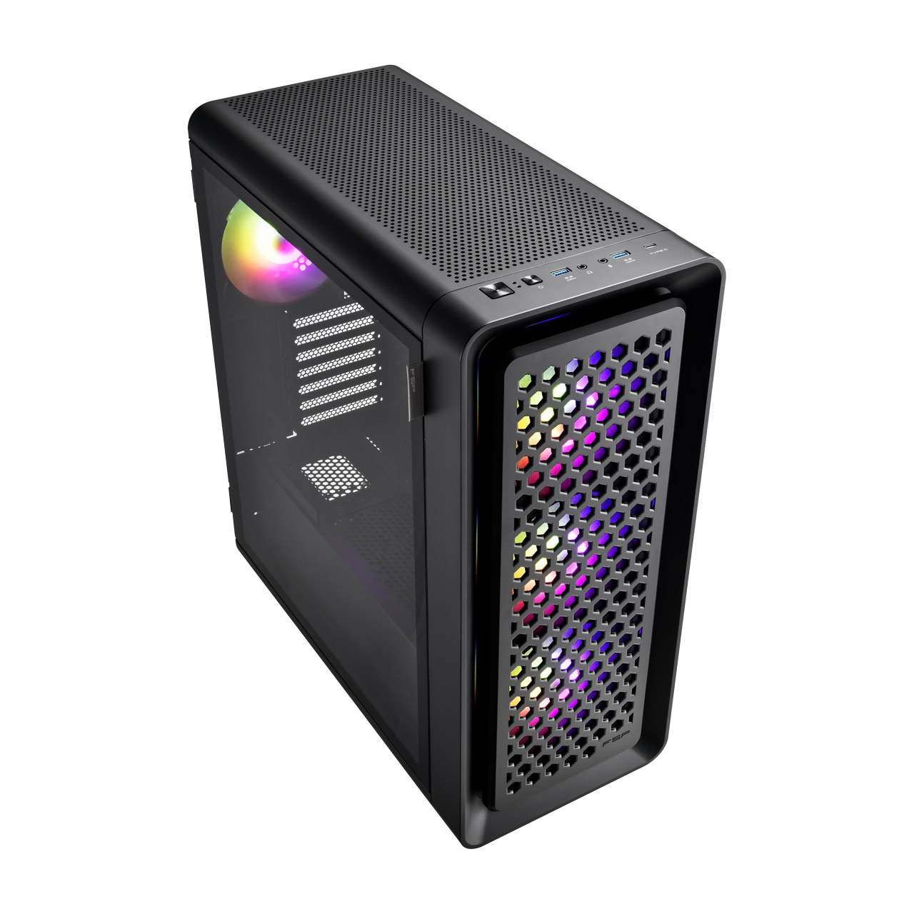 FSP CUT 593 PREMIUM 1000W 80+ GEN5 ARGB E-ATX SİYAH GAMING KASA CUT593P