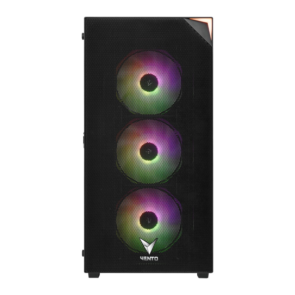 VENTO VG3400S 650W 4x12CM RGB FAN ATX MESHED PANEL 2xUSB2.0/1xUSB3.0 SİYAH GAMING KASA