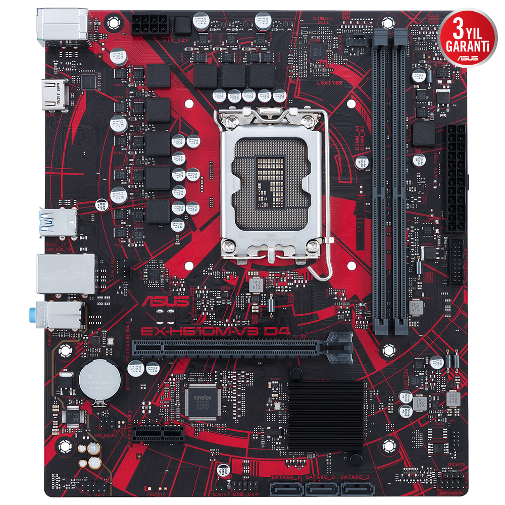 ASUS EX-H610M-V3 D4 2xDDR4 HDMI 1xGLAN 1700P ANAKART