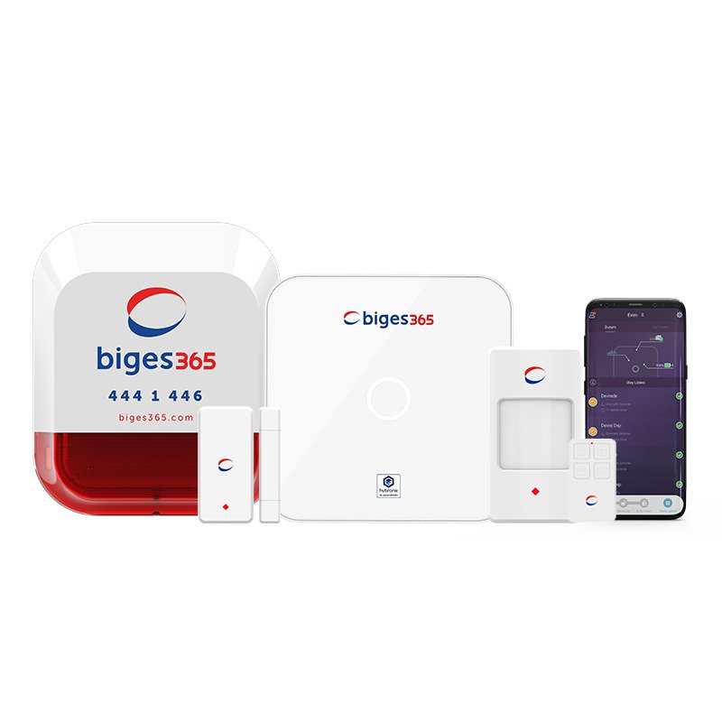 BİGES BGS365-BK-N-W KABLOSUZ HARİCİ SİREN IOT SMART ALARM SETİ + 1YIL İZLEME