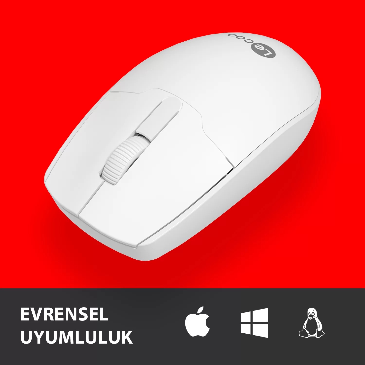 LECOO WS204 KABLOSUZ 1200 DPI BEYAZ MOUSE