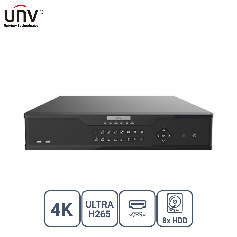 UNIVIEW NVR308-32X 32 KANAL VGA/HDMI 8x HDD H265+ NVR KAYIT CİHAZI