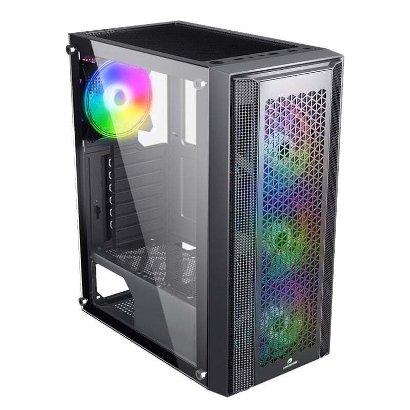 GAMEBOOSTER JBST-GBF3107B 650W 80+ BR 4x12CM RGB FAN ATX PENCERELİ USB3.0 SİYAH KASA