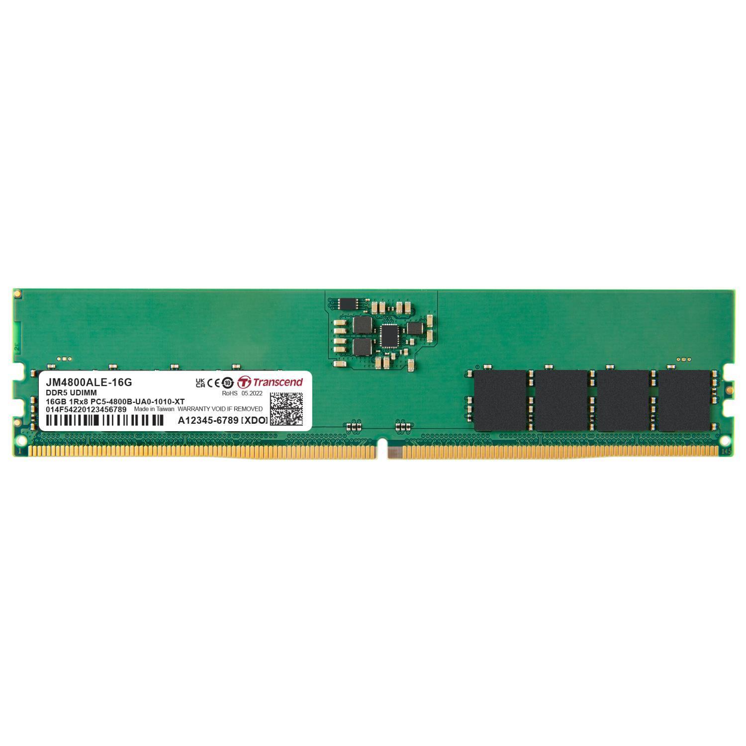 TRANSCEND 16GB 4800MHz DDR5 PC RAM JM4800ALE-16G