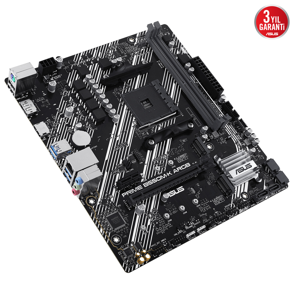 ASUS PRIME B550M-K ARGB B550 4xDDR4 DP/HDMI 2xM.2 AM4 ANAKART