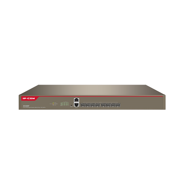 IP-COM X5308F 8 PORT 10GB SFP CLOUD YÖNETİLEBİLİR RACK MOUNT SWITCH