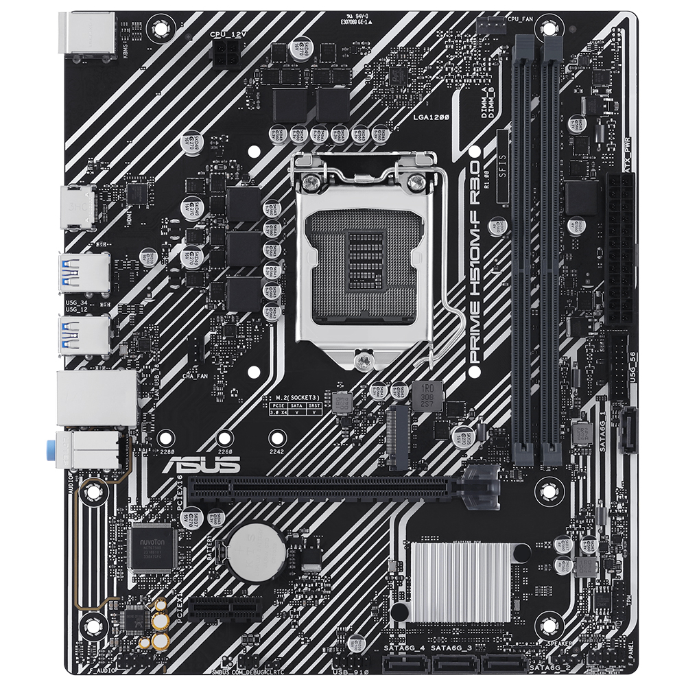 ASUS PRIME H510M-F R3.0 H510 2xDDR4 HDMI 1xGLAN 1xM.2 1200Pin ANAKART